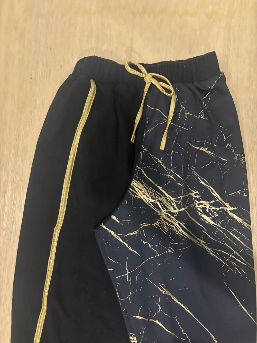 A Wish Come True 24K Magic Black Gold Dance Outfit 2 Piece Set LC